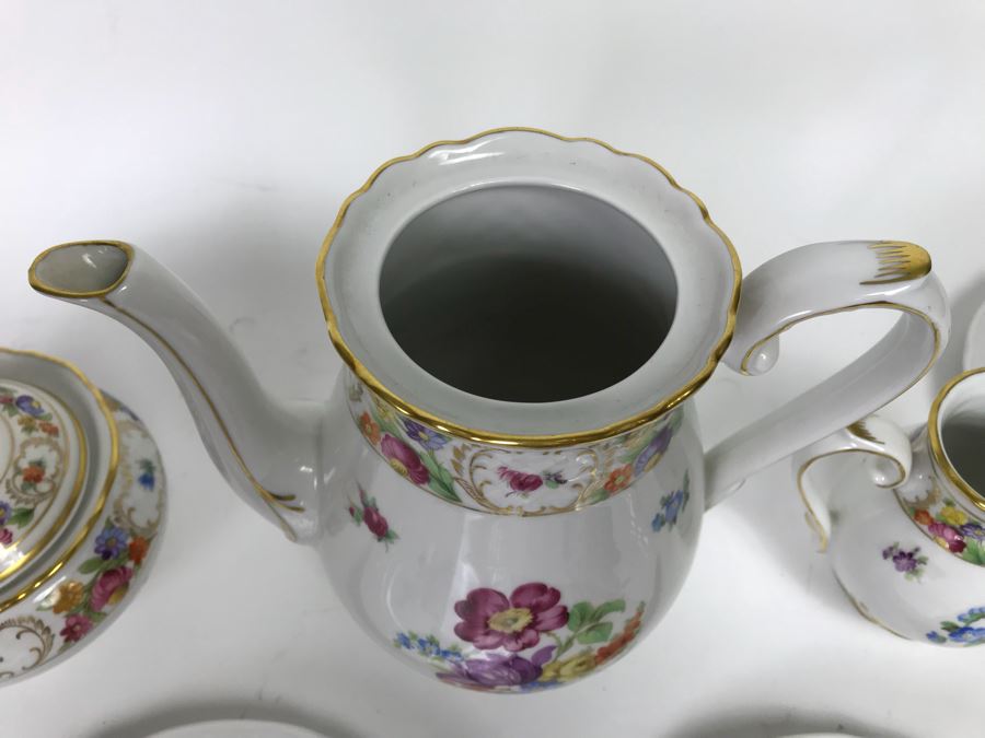 Schumann Bavaria Germany China Set With Coffee Pot, Creamer, Sugar And Plates [Photo 7]