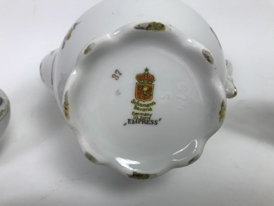 Schumann Bavaria Germany China Set With Coffee Pot, Creamer, Sugar And Plates [Photo 8]