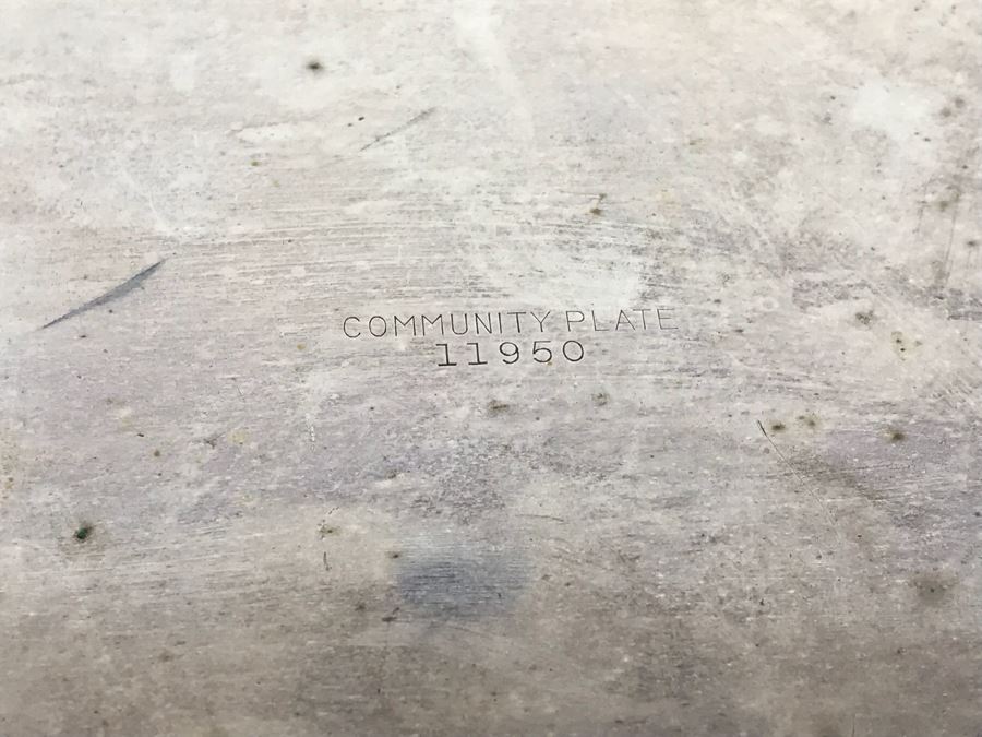 Collection Of Silverplate Serving Pieces Including Large Ornate Chased Tray, Gravy Train, Covered Butter Dishes And Shell Tray [Photo 13]