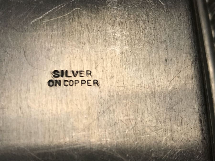 Collection Of Silverplate Serving Pieces Including Large Ornate Chased Tray, Gravy Train, Covered Butter Dishes And Shell Tray [Photo 10]