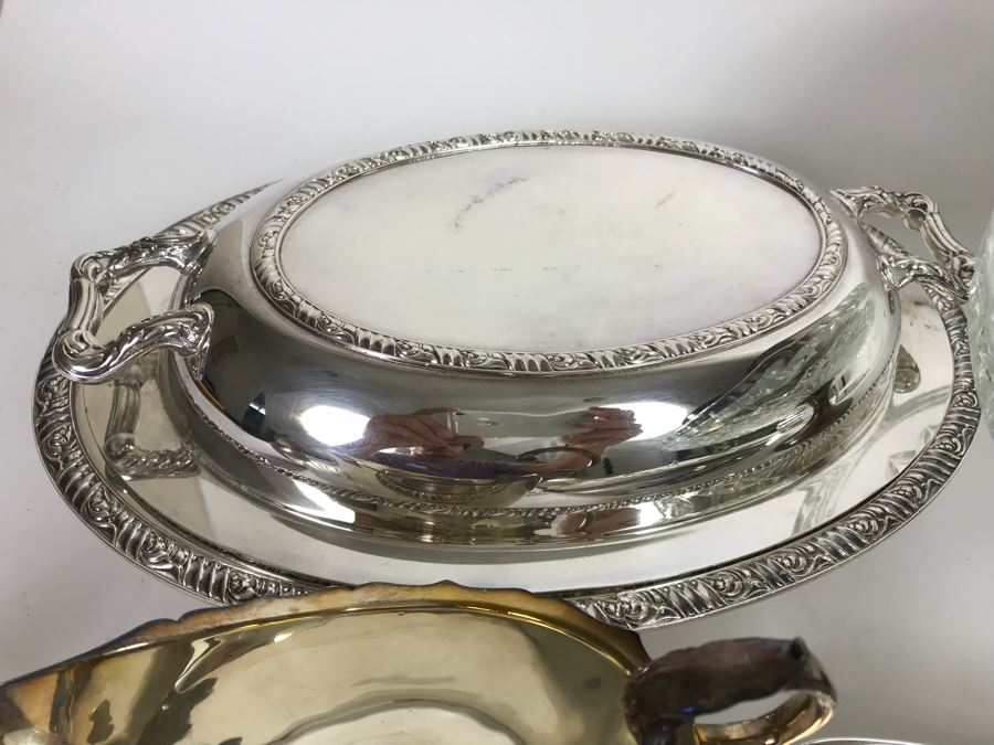 Large Collection Of Over 20 Silverplate Serving Pieces And Items [Photo 13]