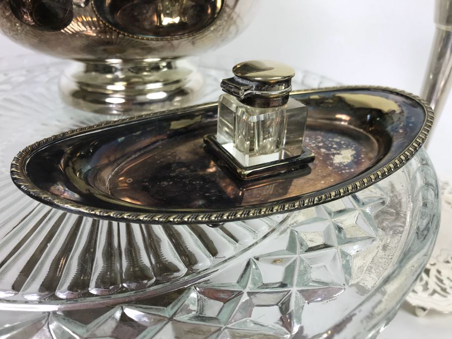 Large Collection Of Over 20 Silverplate Serving Pieces And Items [Photo 10]