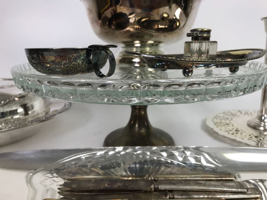 Large Collection Of Over 20 Silverplate Serving Pieces And Items [Photo 8]