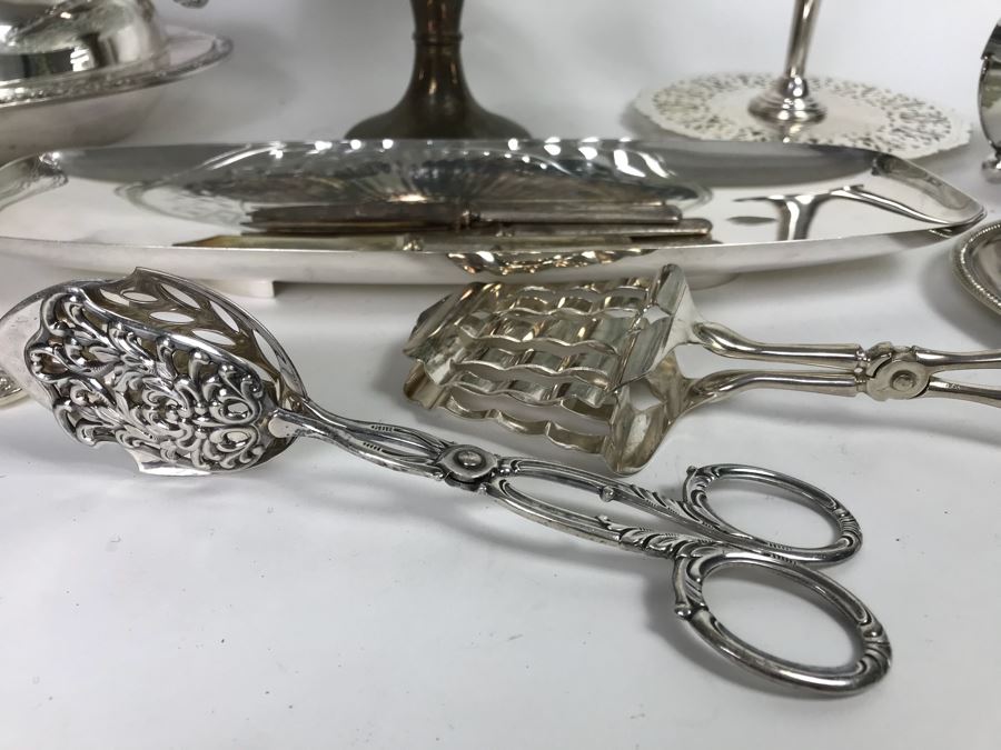 Large Collection Of Over 20 Silverplate Serving Pieces And Items [Photo 4]