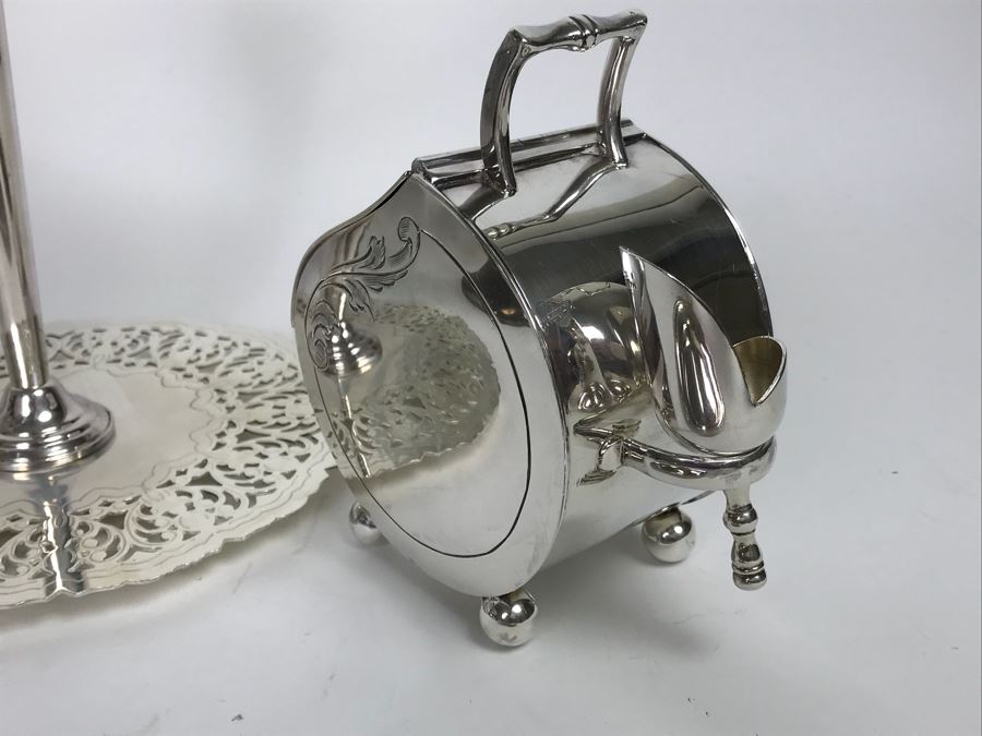 Large Collection Of Over 20 Silverplate Serving Pieces And Items [Photo 19]