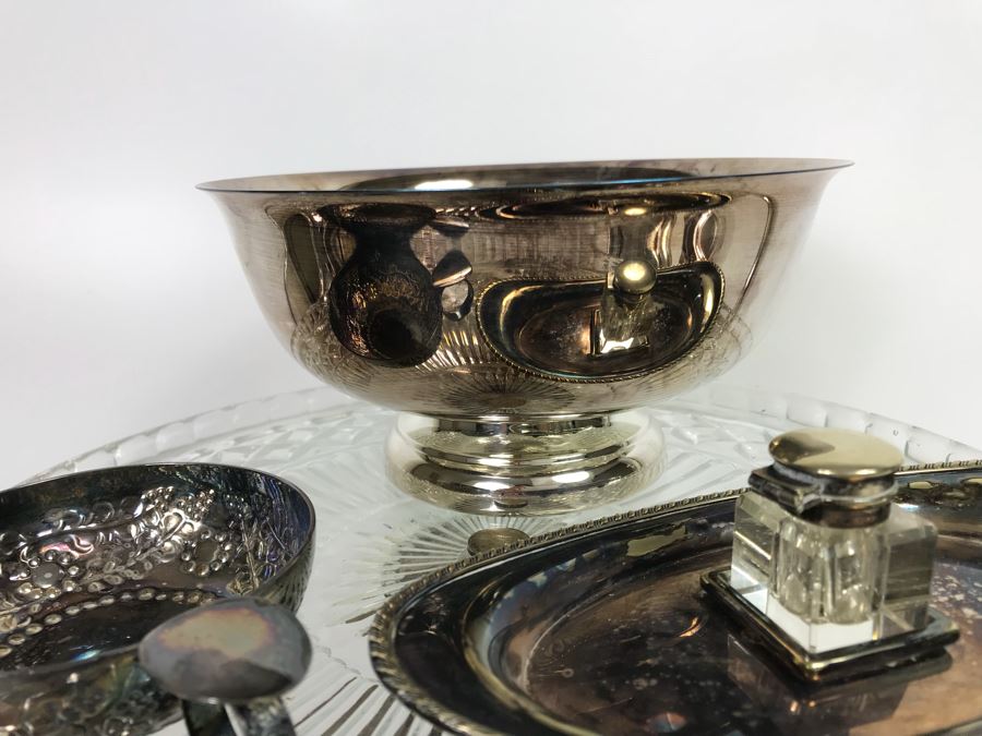 Large Collection Of Over 20 Silverplate Serving Pieces And Items [Photo 12]