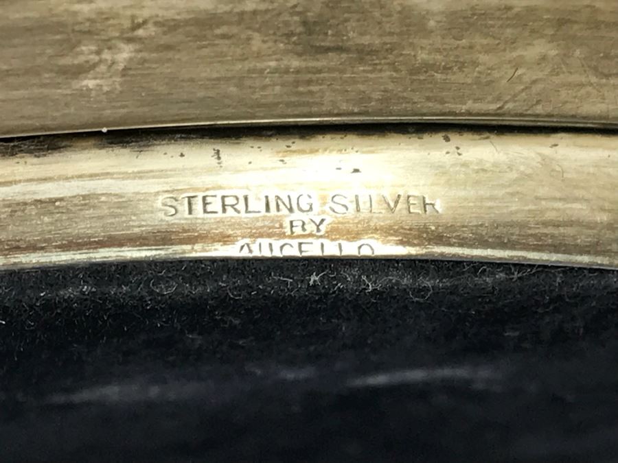 Sterling Silver Box Motif Box And Round Sterling Silver Picture Frame (461g With Glass And Wood Included In Weight) [Photo 3]