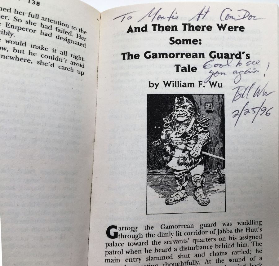 Star Trek: The Disinherited, Twilight Zone, The Further Adventures of Batman; Star Wars: Tales from Jabba's Palace & The New Jedi Order - Signed by Peter David, Robert Bloch, William F. Nolan, William F. Wu, Daryl F. Mallett & Michael A. Stackpole [Photo 28]