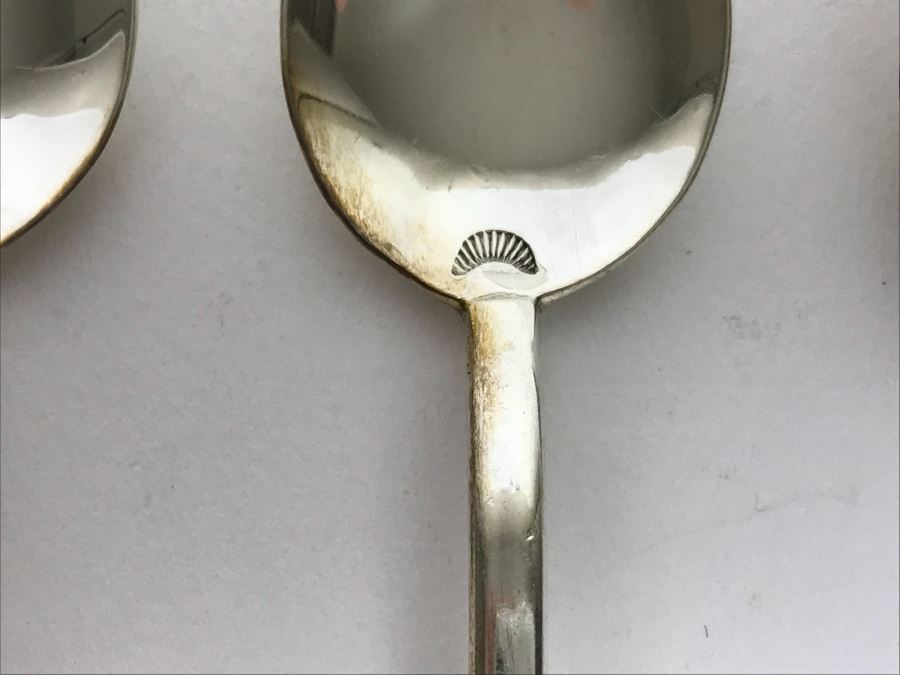 (16) Chased Sterling Silver Spoons 204g [Photo 6]
