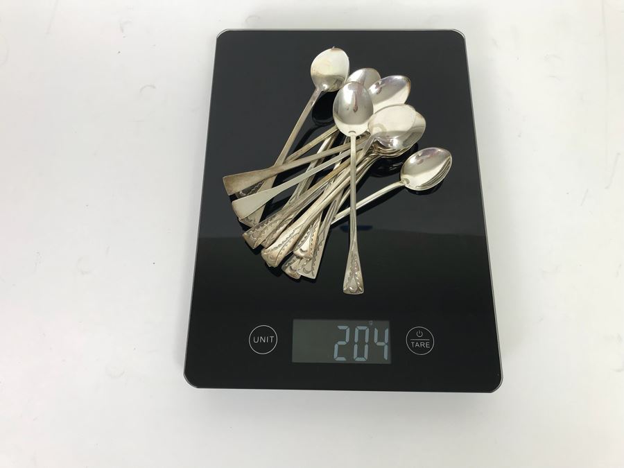 (16) Chased Sterling Silver Spoons 204g [Photo 8]