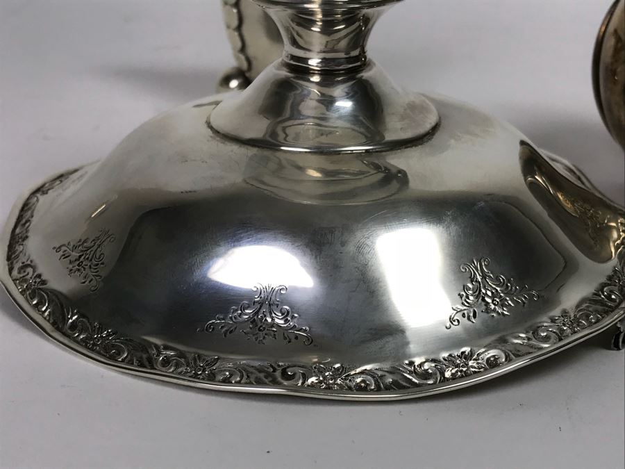 Sterling Silver Hallmarked Ashtray, Fisher Sterling Silver Cup With Wooden Handle And Weighted Sterling Silver Handled Footed Bowl (167g Weight Includes Wooden Handle But Not Weighted Bowl) [Photo 14]