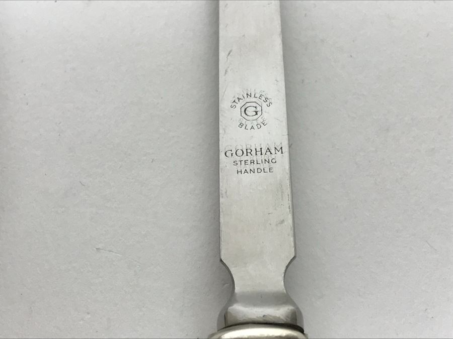 (6) Sterling Silver Spoons, Fork And Ladle Plus Various Sterling Silver Handle Forks, Knives And GORHAM Sterling Handle Letter Opener (91g Of Sterling) [Photo 14]