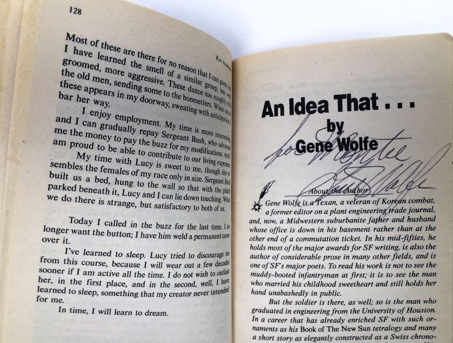 Writers of the Future - Signed by Algis Budrys, Bridget McKenna, Gene Wolfe, Ane McCaffrey & Larry Niven; Astounding Tales of Space & Time - Signed by Jack Williamson; The Oddballs - Signed by Algis Budrys, Fritz Leiber, Robert Bloch & Poul Anderson [Photo 9]