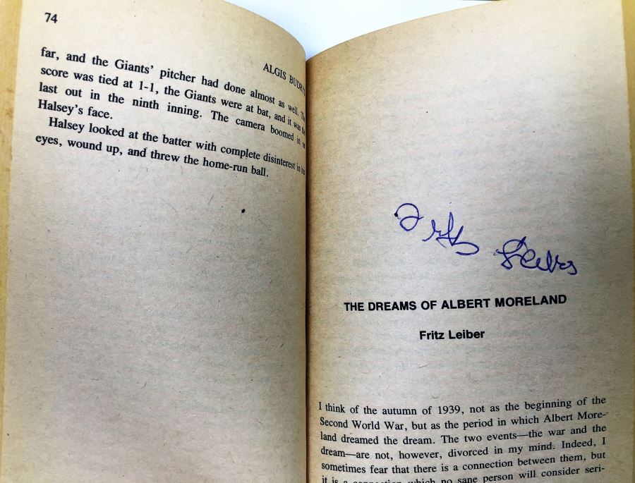 Writers of the Future - Signed by Algis Budrys, Bridget McKenna, Gene Wolfe, Ane McCaffrey & Larry Niven; Astounding Tales of Space & Time - Signed by Jack Williamson; The Oddballs - Signed by Algis Budrys, Fritz Leiber, Robert Bloch & Poul Anderson [Photo 27]