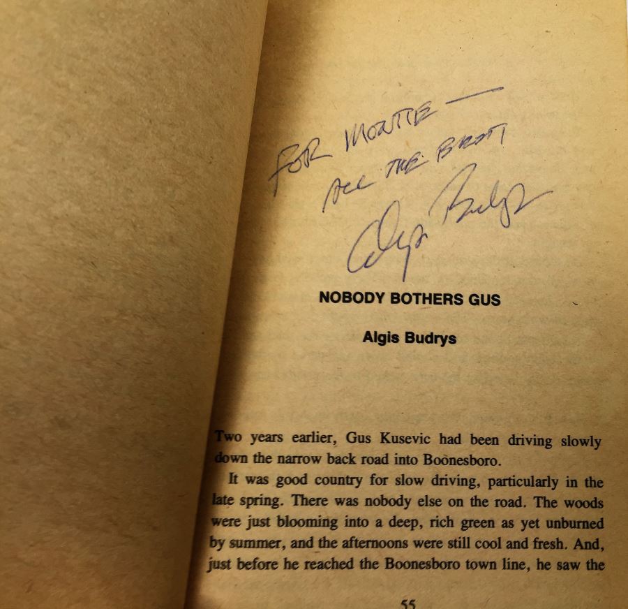 Writers of the Future - Signed by Algis Budrys, Bridget McKenna, Gene Wolfe, Ane McCaffrey & Larry Niven; Astounding Tales of Space & Time - Signed by Jack Williamson; The Oddballs - Signed by Algis Budrys, Fritz Leiber, Robert Bloch & Poul Anderson [Photo 25]