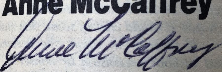 Writers of the Future - Signed by Algis Budrys, Bridget McKenna, Gene Wolfe, Ane McCaffrey & Larry Niven; Astounding Tales of Space & Time - Signed by Jack Williamson; The Oddballs - Signed by Algis Budrys, Fritz Leiber, Robert Bloch & Poul Anderson [Photo 12]