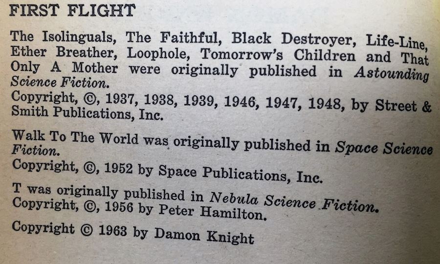 Pawn to Infinity - Signed by Fred Saberhagen, Poul Anderson & George R.R.Martin; Futures to Infinity - Signed by L. Sprague de Camp, A.E. Van Vogt & Ray Bradbury; First Flight: Maiden Voyages in Space & Time - Signed by L. Sprague de Camp [Photo 30]
