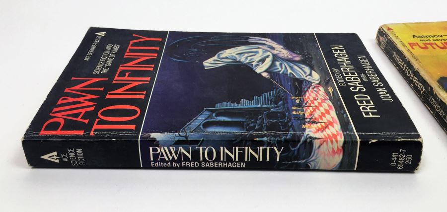 Pawn to Infinity - Signed by Fred Saberhagen, Poul Anderson & George R.R.Martin; Futures to Infinity - Signed by L. Sprague de Camp, A.E. Van Vogt & Ray Bradbury; First Flight: Maiden Voyages in Space & Time - Signed by L. Sprague de Camp [Photo 4]