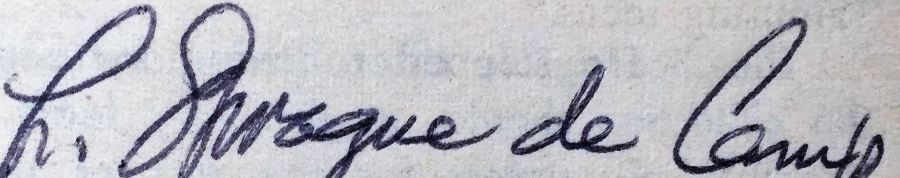 Pawn to Infinity - Signed by Fred Saberhagen, Poul Anderson & George R.R.Martin; Futures to Infinity - Signed by L. Sprague de Camp, A.E. Van Vogt & Ray Bradbury; First Flight: Maiden Voyages in Space & Time - Signed by L. Sprague de Camp [Photo 18]