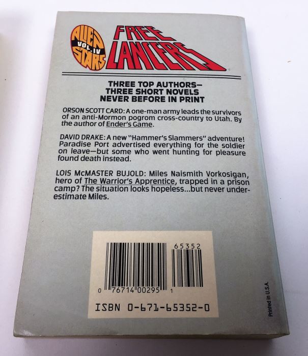 Conan the Swordsman - Signed by L. Sprague de Camp; Free Lancers - Signed by Lois McMaster Bujold; Tales from the Spaceport Bar - Signed by Larry NIven, L. Sprague de Camp, Steven Barnes, Spider Robinson, Robert Silverberg, Barry B. Longyear, etc. [Photo 10]