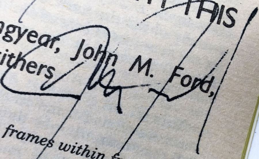 Conan the Swordsman - Signed by L. Sprague de Camp; Free Lancers - Signed by Lois McMaster Bujold; Tales from the Spaceport Bar - Signed by Larry NIven, L. Sprague de Camp, Steven Barnes, Spider Robinson, Robert Silverberg, Barry B. Longyear, etc. [Photo 30]