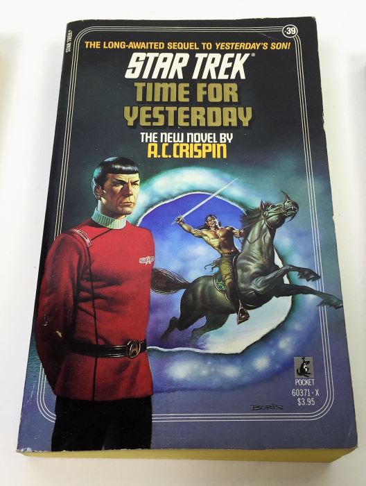 New Star Trek Novel Collection: Yesterday's Son - Signed by A.C. Crispin; Time for Yesterday - Signed by A.C. Crispin; Vulcan's Glory - Signed by D.C. Fontana; Memory Prime - Signed by Gar & Judith Reeves-Stevens; Corona - Signed by Greg Bear [Photo 3]