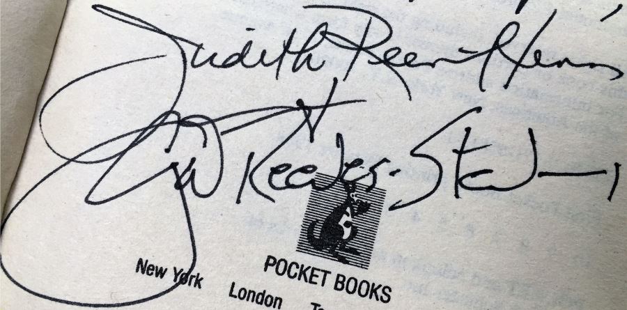 New Star Trek Novel Collection: Yesterday's Son - Signed by A.C. Crispin; Time for Yesterday - Signed by A.C. Crispin; Vulcan's Glory - Signed by D.C. Fontana; Memory Prime - Signed by Gar & Judith Reeves-Stevens; Corona - Signed by Greg Bear [Photo 25]