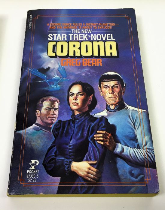 New Star Trek Novel Collection: Yesterday's Son - Signed by A.C. Crispin; Time for Yesterday - Signed by A.C. Crispin; Vulcan's Glory - Signed by D.C. Fontana; Memory Prime - Signed by Gar & Judith Reeves-Stevens; Corona - Signed by Greg Bear [Photo 6]