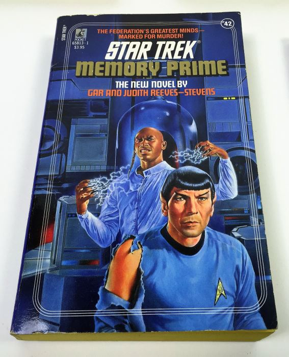 New Star Trek Novel Collection: Yesterday's Son - Signed by A.C. Crispin; Time for Yesterday - Signed by A.C. Crispin; Vulcan's Glory - Signed by D.C. Fontana; Memory Prime - Signed by Gar & Judith Reeves-Stevens; Corona - Signed by Greg Bear [Photo 5]