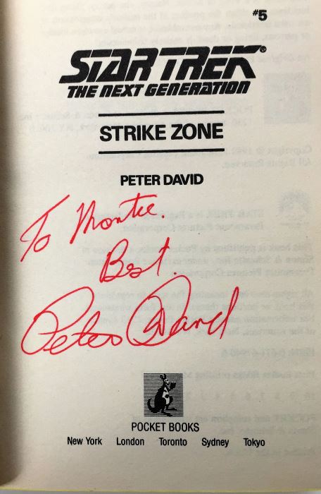 Peter David Collection: Star Trek The Next Generation: Q-in-Law, Vendetta: The Giant Novel, A Rock & A Hard Place, Strike Zone - Signed by Peter David [Photo 20]