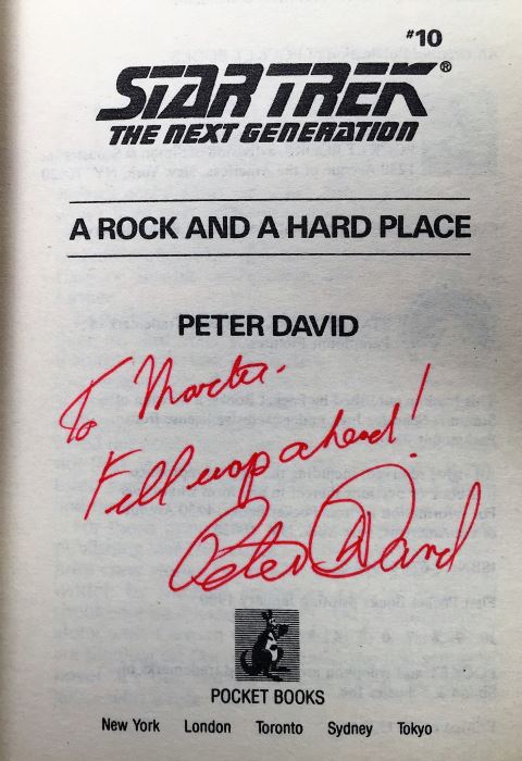 Peter David Collection: Star Trek The Next Generation: Q-in-Law, Vendetta: The Giant Novel, A Rock & A Hard Place, Strike Zone - Signed by Peter David [Photo 16]
