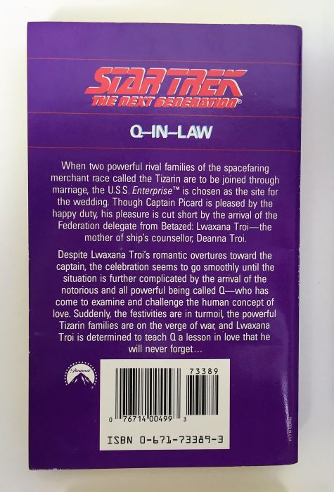 Peter David Collection: Star Trek The Next Generation: Q-in-Law, Vendetta: The Giant Novel, A Rock & A Hard Place, Strike Zone - Signed by Peter David [Photo 6]