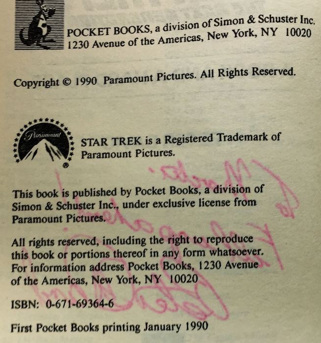 Peter David Collection: Star Trek The Next Generation: Q-in-Law, Vendetta: The Giant Novel, A Rock & A Hard Place, Strike Zone - Signed by Peter David [Photo 17]