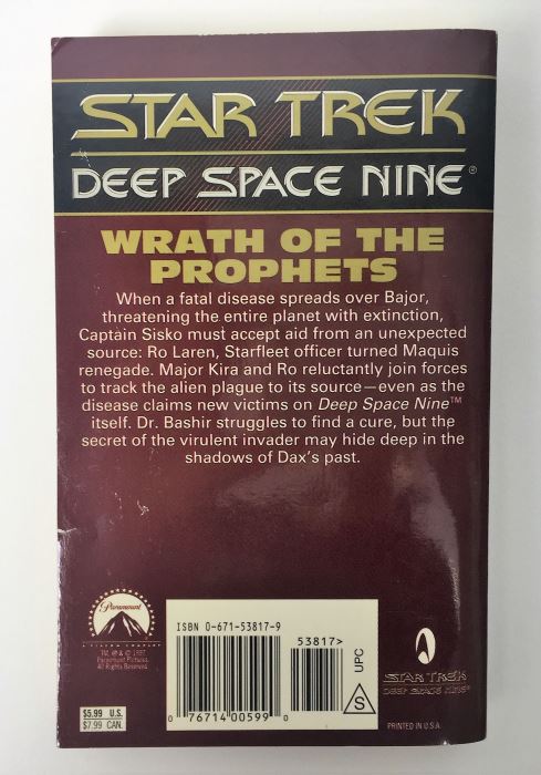 Peter David, Michael Jan Friedman & Robert Greenberger: Star Trek Deep Space Nine #20: Wrath of the Prophets - Signed by Peter David [Photo 3]