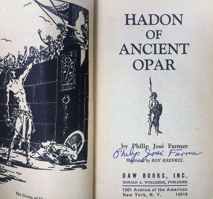 Philip Jose Farmer Collection: Hadon of Ancient Opar & A Private Cosmos - Signed by Philip Jose Farmer [Photo 5]