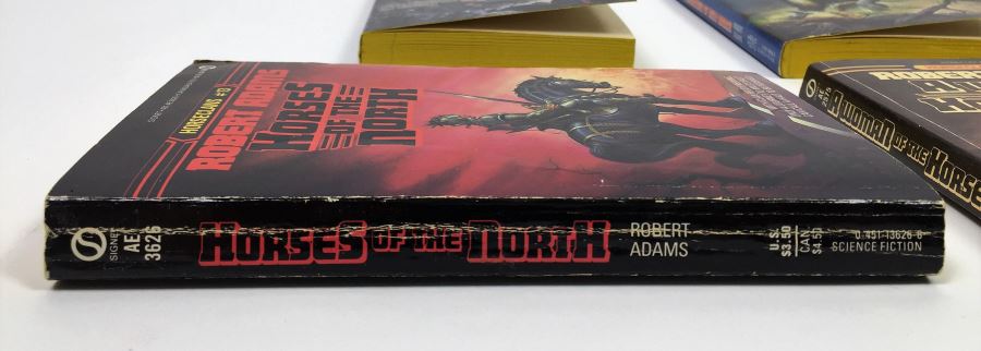 Robert Adams' Horseclans Collection: Trumpets of War #16), The Memories of Milo Morai (#15), A Man Called Milo Morai (#14), Horses of the North (#13), A Woman of the Horseclans (#12) & Champion of the Last Battle (#11) - Signed by Robert Adams [Photo 23]