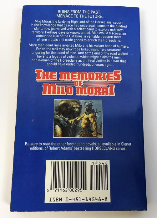 Robert Adams' Horseclans Collection: Trumpets of War #16), The Memories of Milo Morai (#15), A Man Called Milo Morai (#14), Horses of the North (#13), A Woman of the Horseclans (#12) & Champion of the Last Battle (#11) - Signed by Robert Adams [Photo 14]