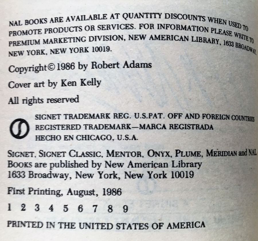 Robert Adams' Horseclans Collection: Trumpets of War #16), The Memories of Milo Morai (#15), A Man Called Milo Morai (#14), Horses of the North (#13), A Woman of the Horseclans (#12) & Champion of the Last Battle (#11) - Signed by Robert Adams [Photo 17]