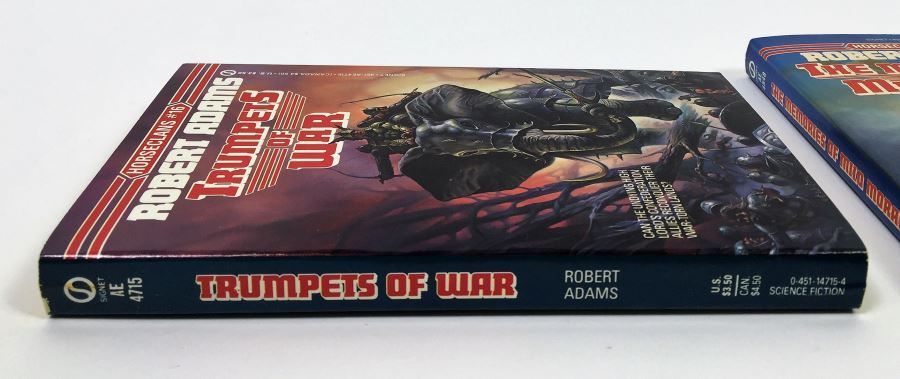 Robert Adams' Horseclans Collection: Trumpets of War #16), The Memories of Milo Morai (#15), A Man Called Milo Morai (#14), Horses of the North (#13), A Woman of the Horseclans (#12) & Champion of the Last Battle (#11) - Signed by Robert Adams [Photo 8]