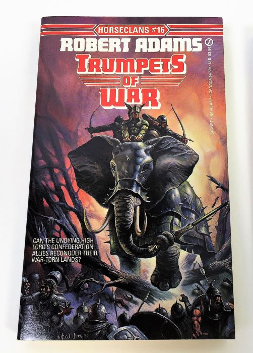 Robert Adams' Horseclans Collection: Trumpets of War #16), The Memories of Milo Morai (#15), A Man Called Milo Morai (#14), Horses of the North (#13), A Woman of the Horseclans (#12) & Champion of the Last Battle (#11) - Signed by Robert Adams [Photo 2]