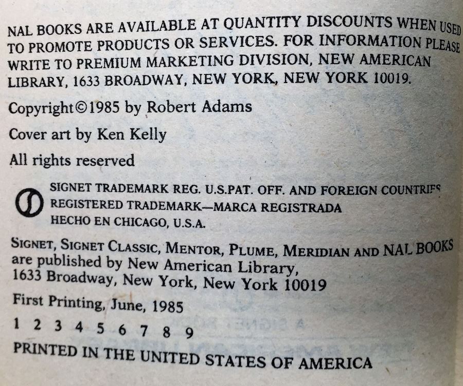 Robert Adams' Horseclans Collection: Trumpets of War #16), The Memories of Milo Morai (#15), A Man Called Milo Morai (#14), Horses of the North (#13), A Woman of the Horseclans (#12) & Champion of the Last Battle (#11) - Signed by Robert Adams [Photo 27]