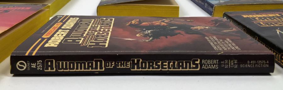 Robert Adams' Horseclans Collection: Trumpets of War #16), The Memories of Milo Morai (#15), A Man Called Milo Morai (#14), Horses of the North (#13), A Woman of the Horseclans (#12) & Champion of the Last Battle (#11) - Signed by Robert Adams [Photo 28]