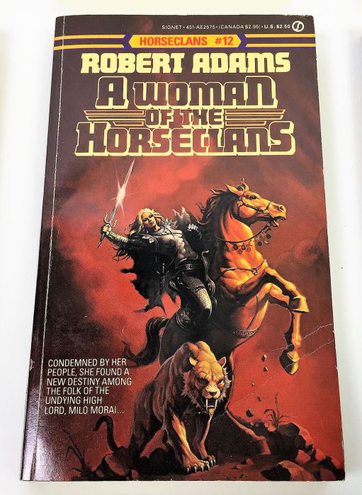 Robert Adams' Horseclans Collection: Trumpets of War #16), The Memories of Milo Morai (#15), A Man Called Milo Morai (#14), Horses of the North (#13), A Woman of the Horseclans (#12) & Champion of the Last Battle (#11) - Signed by Robert Adams [Photo 6]