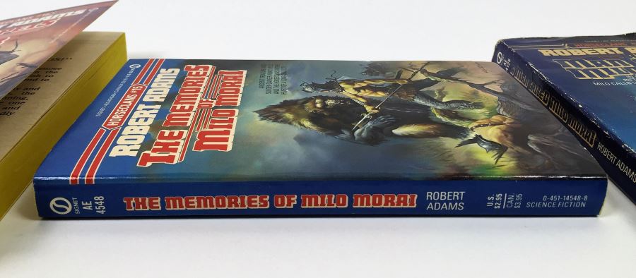 Robert Adams' Horseclans Collection: Trumpets of War #16), The Memories of Milo Morai (#15), A Man Called Milo Morai (#14), Horses of the North (#13), A Woman of the Horseclans (#12) & Champion of the Last Battle (#11) - Signed by Robert Adams [Photo 13]