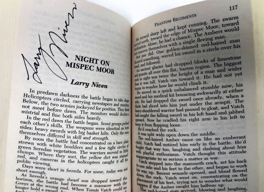 Robert Adams Collection: Phantom Regiments & Friends of the Horseclans II - Multiple signatures: Martin Greenberg, Larry Niven, Harry Turtledove, Susan Shwartz, Steven Barnes & Mercedes Lackey [Photo 9]