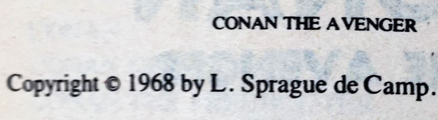 Robert E. Howard, L. Sprague de Camp & Lin Howard Collection: Conan - The Wanderer, The Avenger, The Buccaneer & of Cimmeria - Signed by L. Sprague de Camp [Photo 15]