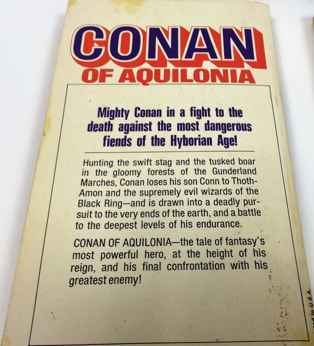 Robert E. Howard, L. Sprague de Camp, and Lin Howard Collection: Conan (x2); Conan of Aquilona, Conan of the Isles - Signed by L. Sprague de Camp [Photo 17]