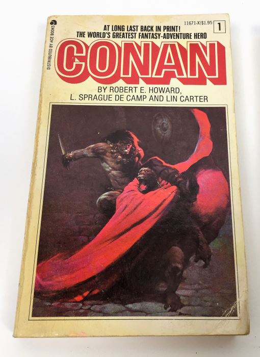 Robert E. Howard, L. Sprague de Camp, and Lin Howard Collection: Conan (x2); Conan of Aquilona, Conan of the Isles - Signed by L. Sprague de Camp [Photo 2]