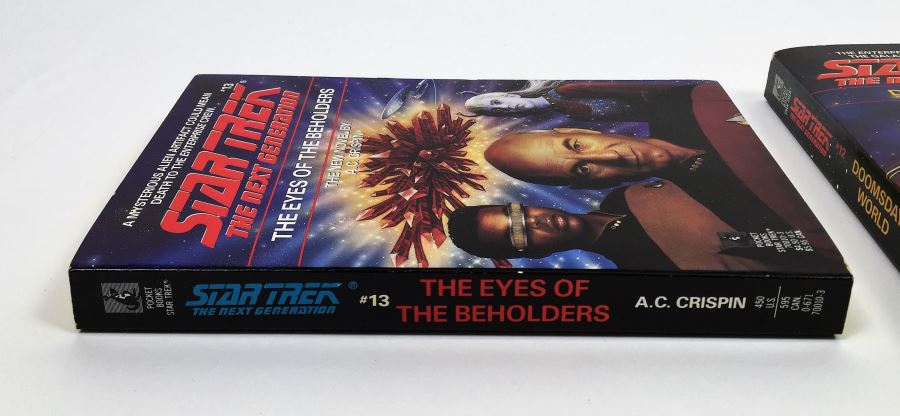 Star Trek The Next Generation Collection: The Eyes of the Beholders - Signed by A.C. Crispin; Doomsday World - Signed by Peter David & Michael Jan Friedman; Encounter at Farpoint - Signed by David Gerrold [Photo 5]