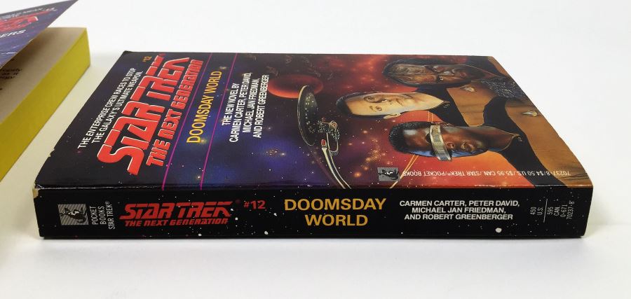 Star Trek The Next Generation Collection: The Eyes of the Beholders - Signed by A.C. Crispin; Doomsday World - Signed by Peter David & Michael Jan Friedman; Encounter at Farpoint - Signed by David Gerrold [Photo 9]